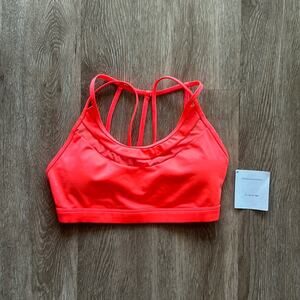 NWT Victoria's Secret Sport Strappy Back Sports Bra Bright Orange Size Small
